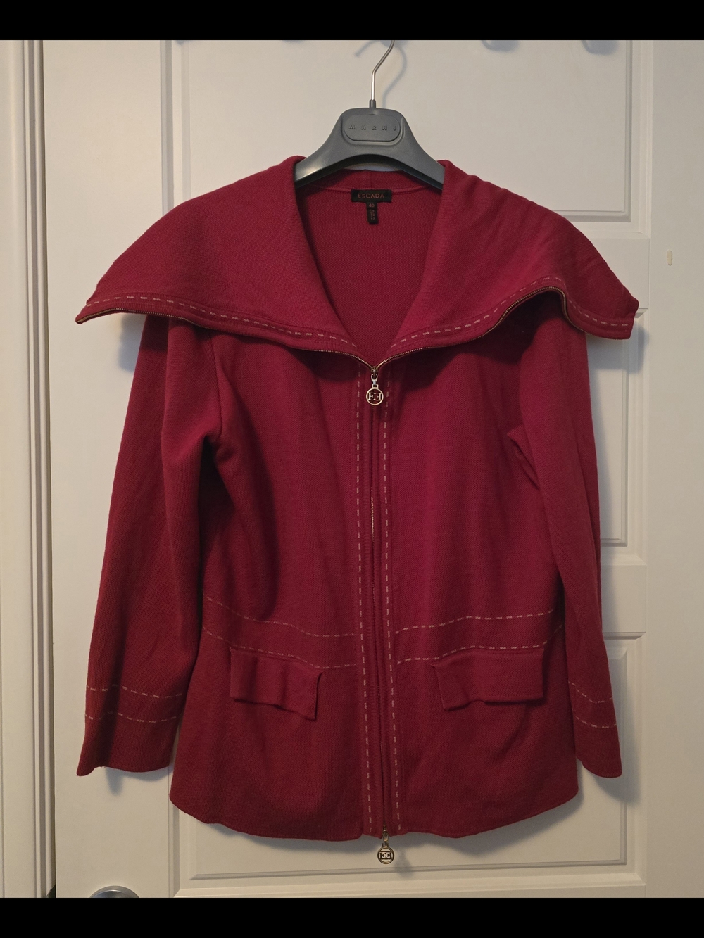 Escada Red Zip-Front Jacket